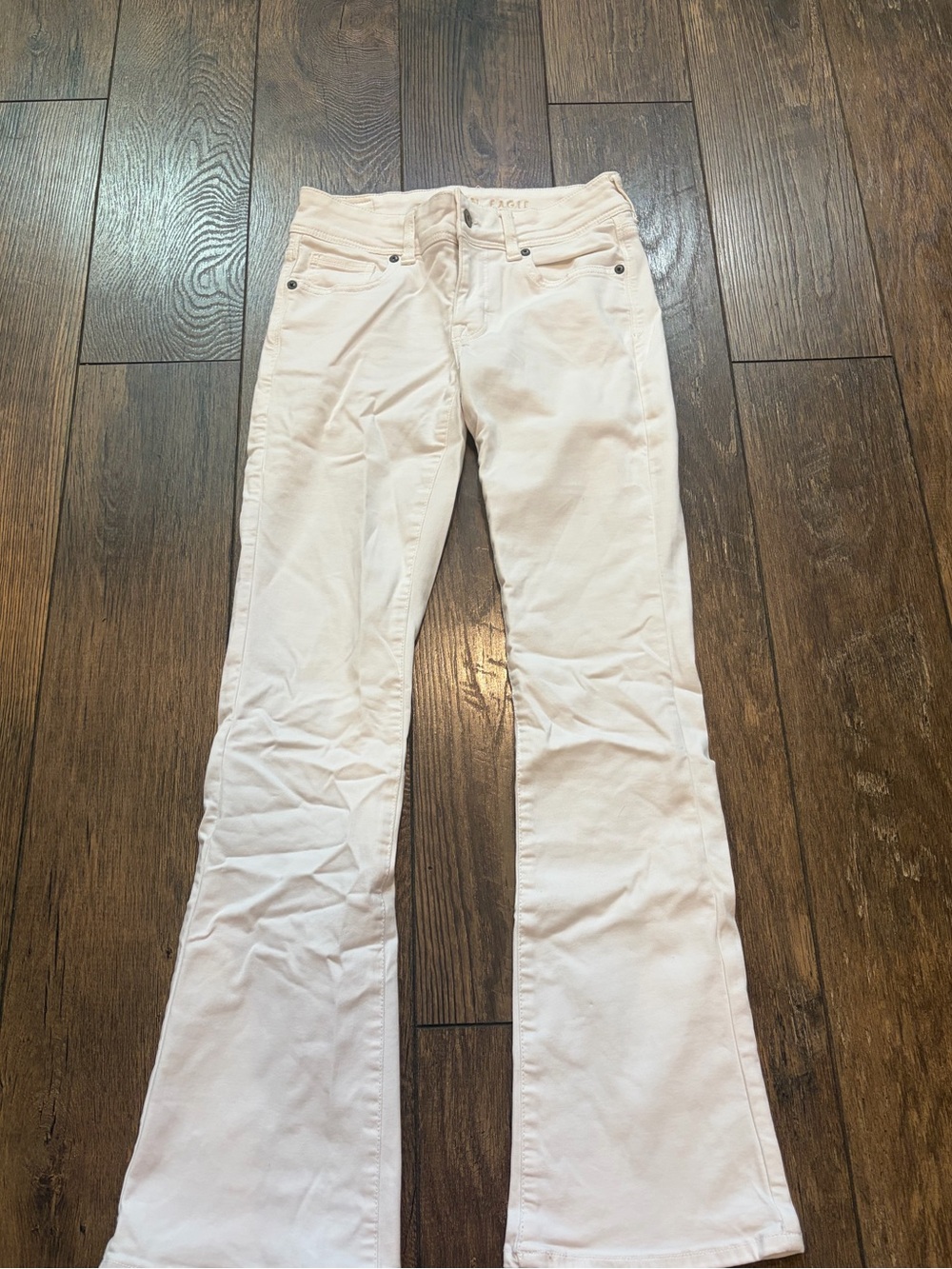 American Eagle Outfitters White Boot Cut Jeans